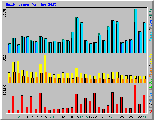 Daily usage for May 2025