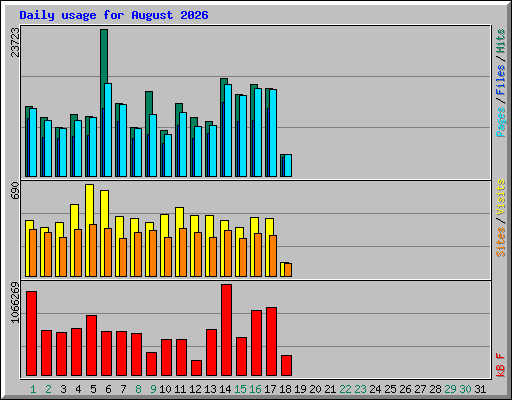 Daily usage for August 2026