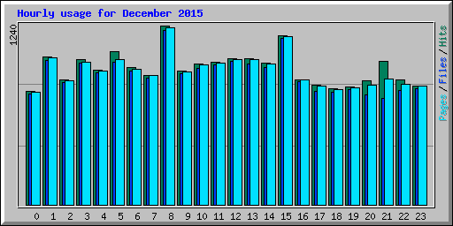 Hourly usage for December 2015