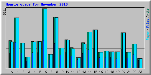 Hourly usage for November 2018