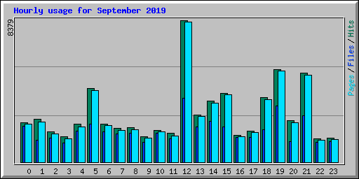 Hourly usage for September 2019