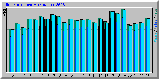 Hourly usage for March 2026
