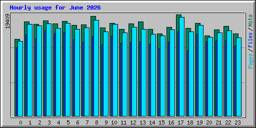 Hourly usage for June 2026