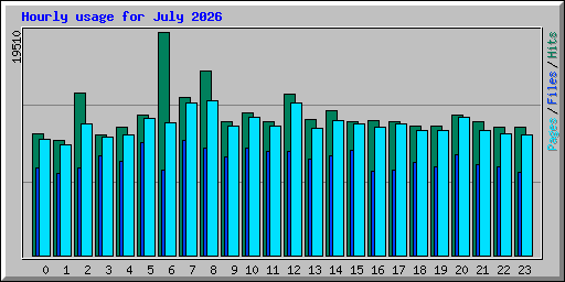 Hourly usage for July 2026