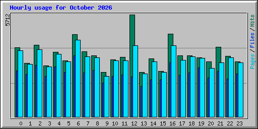 Hourly usage for October 2026